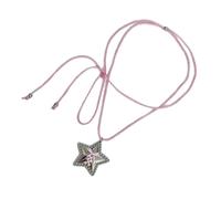 Meiliyizu Collier réglable en forme d'étoile avec cordon en nylon et breloque en alliage - Bijoux tendance pour femme
