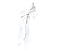 Meiliyizu Cravate tendance blanche à rayures pour femme d'affaires réunions banquets cravate élégante uniforme cravate auto-cravate