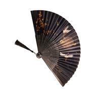 Meiliyizu Éventail pliant chinois classique avec motif de grues délicates - Style ancien - Pour spectacles de danse et décorations de mariage