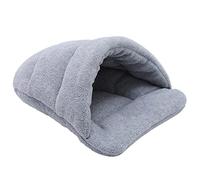 Meiliyizu Hideouts Maisons d'hiver en peluche pour petits animaux Gris | Hiver chaud pour ; décoration d'intérieur pour chinchilla, écureuil, hérisson ; fournitures de cage pour petits animaux