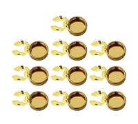 Meiliyizu Lot de 10 cache-boutons en laiton ronds pour chemise de mariage formelle pour homme imitation boutons de manchette, large, Laiton