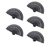 Meiliyizu Lot de 5 éventails pliants en bois pour invités de mariage, journées chaudes, accessoires de refroidissement