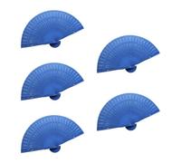 Meiliyizu Lot de 5 éventails pliants en bois pour invités de mariage, journées chaudes, accessoires de refroidissement