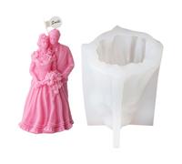 Meiliyizu Moule à bougie 3D unique pour mariés et mariés - Moules à belles figurines - Moules pour art portrait - Moules pour décoration artistique