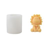 Meiliyizu Moule à bougie en forme de lion, moules en silicone en forme de lion pour bougies, savon, gypse, décorations de table, artisanat en résine