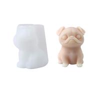 Meiliyizu Moule en silicone en forme de chien - Bougie, savon, plâtre, décoration - Chien de Pékin