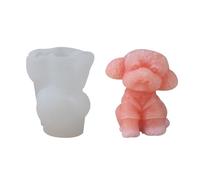 Meiliyizu Moule en Silicone en Forme de Chien, Moule Artisanal pour Bougie, Savon, Chocolat, Fondant, Plâtre, Résine, Bichon