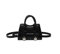 Meiliyizu Petit sac à bandoulière carré élégant printemps 2025 pour femme en cuir synthétique avec sangle réglable pour les trajets quotidiens, sac carré compact, Noir , One Size
