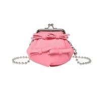 Meiliyizu Petit sac à bandoulière contemporain avec nœuds, sangle en chaîne en cuir synthétique pratique pour femme, sacoche 2025, sac à bandoulière pratique en cuir synthétique, a, One Size
