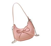 Meiliyizu Sac à bandoulière simple pour femme avec nœuds mignons - Sac à main tendance sous les bras - Sac à main tendance pour les trajets - Avec nœuds mignons - Sac à main élégant pour les aisselles