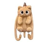 Meiliyizu Sac à dos en peluche chat 3D - Sac à dos en peluche de dessin animé - Sac à bandoulière doux et confortable pour enfants et filles - Cadeau pour usage quotidien - Sac à bandoulière pour