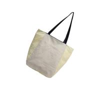 Meiliyizu Sac d'école pour étudiants, grande capacité, sac à bandoulière avec poignée sur le dessus, sac à main élégant en nylon pour femme, grande capacité, école, shopping, jaune, One Size