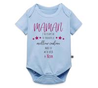Meilleur Cadeau C’est Moi Maman Body Bébé Personnalisé Bio Manches Courtes | Idée Cadeau Anniversaire Noël Bébé