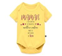 Meilleur Cadeau C’est Moi Maman Body Bébé Personnalisé Bio Manches Courtes | Idée Cadeau Anniversaire Noël Bébé