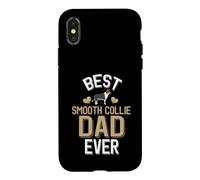 Meilleur Chien de Compagnie Mignon Smooth Collie Dad Coque pour iPhone X/XS