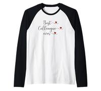 Meilleur collègue de Tous Les Temps : Heart Typography Manche Raglan