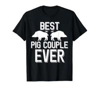 Meilleur Couple de cochons de Tous Les Temps : Chasseur de sangliers T-Shirt Graphique avec Valeur, Homme, Noir, M