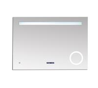 Meilleur Design Miroir Linet avec horloge et grossissement B120 x H70cm 4007510