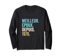 Meilleur Époux Depuis 1976 | 50 Anniversaire Mariage 50 Ans Manche Longue