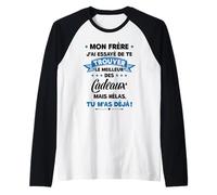 Meilleur frère du Monde Super frère Cadeau Manche Raglan