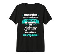 Meilleur frère du Monde Super frère Cadeau T-Shirt Haut de Gamme