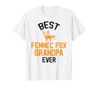 Meilleur Grand-père Fennec Fox de Tous Les Temps, Mignon Amateur de Fennec Fox T-Shirt Graphique avec Valeur, Homme, Blanc, XL