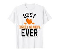 Meilleur Grand-père Turc de Tous Les Temps : drôle de propriétaire de Dinde T-Shirt Graphique avec Valeur, Homme, Blanc, S