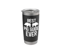 Meilleur guide cochon de tous les temps, chasseur de sangliers Gobelet isotherme en acier inoxydable double paroi