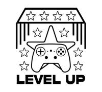 meilleur jeu rétro Stickers lettrage 42x45.7cm Culture du tatouage Noir