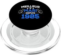 Meilleur Mari Depuis 1985 noce de mariage pour couple marié PopSockets PopGrip pour MagSafe
