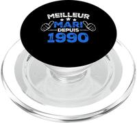 Meilleur Mari Depuis 1990 noce de mariage pour couple marié PopSockets PopGrip pour MagSafe