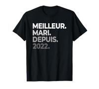 Meilleur Mari Depuis 2022 noce de mariage pour couple marié T-Shirt