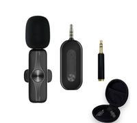 Meilleur microphone à pince sans fil 3,5 mm pour téléphone portable et ordinateur, enregistrement de diffusion en direct, réduction du bruit, mini microphone à pince, spécifications : un glisser un en