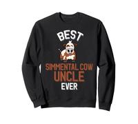 Meilleur Oncle de Vache Simmental Ever Cute Producteur laitier Sweatshirt