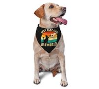 Meilleur Papa Chat du Monde 1 Bandanas Chien Chats Polyester Écharpe Triangulaire Doux Et Confortable Serviettes Triangle pour Animaux Petite, Moyenne Et Grande Taille