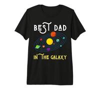 Meilleur Papa de la Galaxie : Funny Milky Way Father Science Space T-Shirt Haut de Gamme