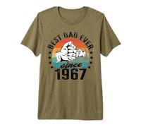 Meilleur Papa du Monde - sans Blague - Papa Depuis 1967 T-Shirt Haut de Gamme