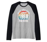 Meilleur Papa du Monde - sans Blague - Papa Depuis 1968 Manche Raglan