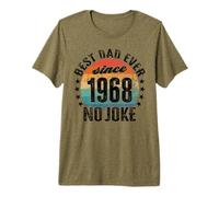 Meilleur Papa du Monde - sans Blague - Papa Depuis 1968 T-Shirt Haut de Gamme