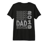 Meilleur Papa du Monde - sans Blague - Papa Depuis 2019 T-Shirt Haut de Gamme