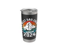Meilleur papa du monde - sans blague - Papa depuis 2024 Gobelet isotherme en acier inoxydable double paroi