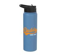 Meilleur papa du monde - sans blague - Papa depuis 2024 Stainless Steel Insulated Water Bottle