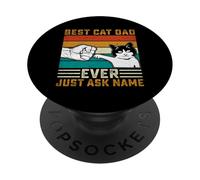 Meilleur Papa pour Chat de Tous Les Temps, il Suffit de Demander Un nom PopSockets PopGrip Adhésif