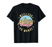 Meilleur Papy du Monde Vintage Grand-père Cadeau petit fils T-Shirt