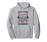 Meilleur Papy Phrase Drôle Fête Grand-Père Citation Papy Sweat à Capuche