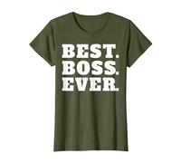 Meilleur Patron de Tous Les Temps, Chef Funny Chef T-Shirt, Femme, Olive, L