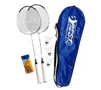 Best Sporting - Set de badminton 200 XT - Avec 2 raquettes de badminton, 3 balles et 1 sac de transport