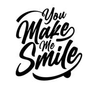 meilleur sourire heureux de voir ton sourire typographie garde le sourire Décorations murales en vinyle 42x46.4cm Ne se décolle pas Noir