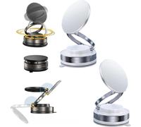 Meilleur support magnétique à vide réglable à 360 pour téléphone (2025) - Support de voiture pliable de poche (2 pièces)