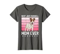 Meilleur Terrier Jack Russell Mom Ever T-Shirt, Femme, Asphalte, 3XL